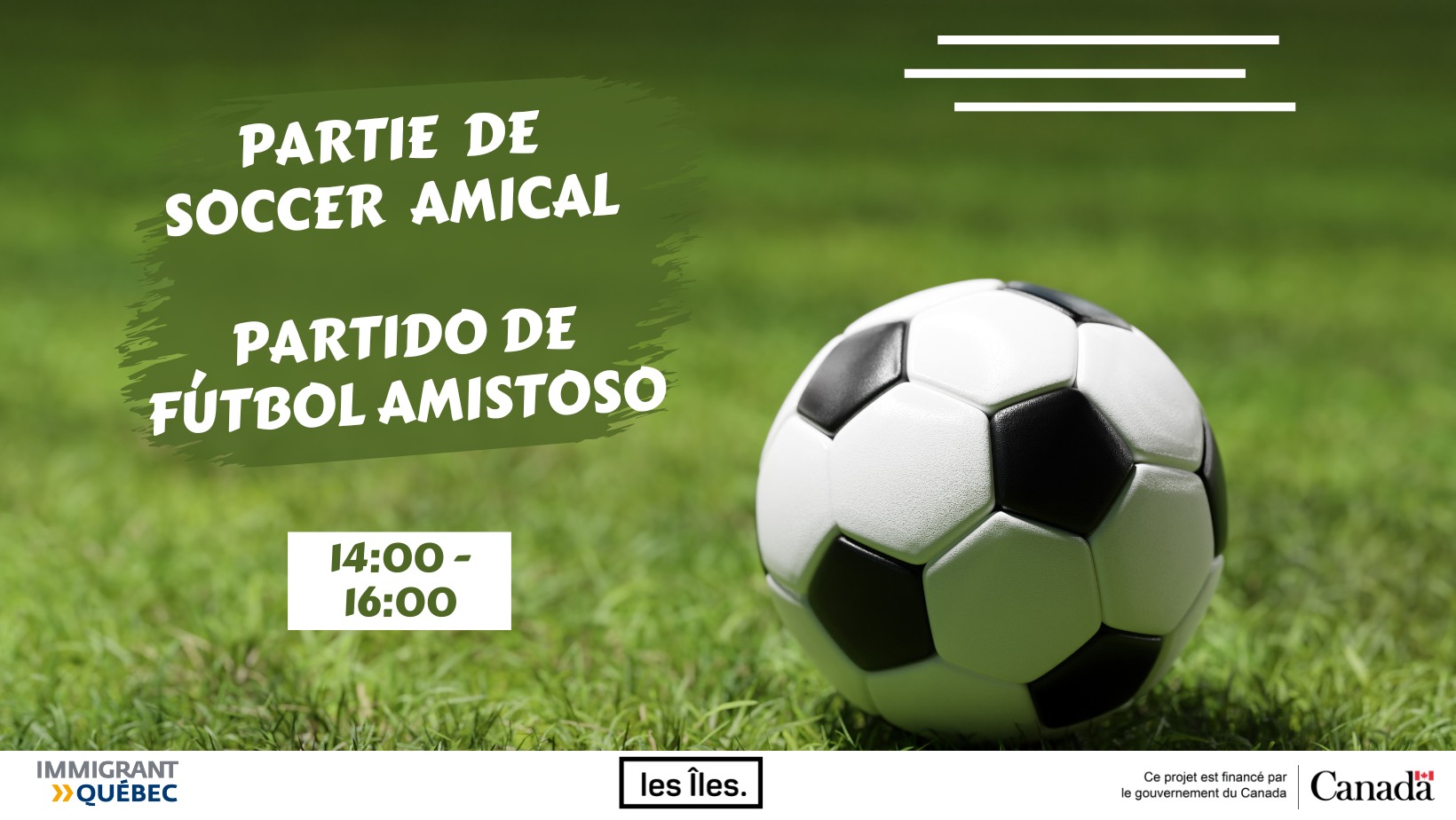 Partie de soccer amicale / Partido de fútbol amistoso